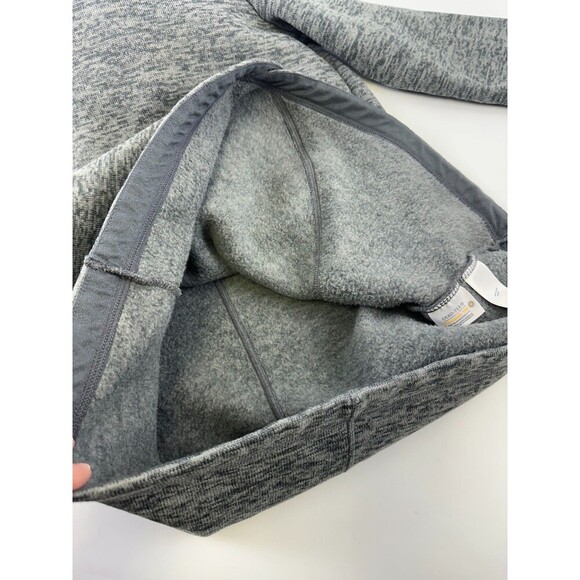Lands End Cowl Neck Tunic Sweatshirt Sweater Fleece Heathered Gray Womens Large - Picture 7 of 11